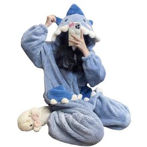 Haai Onesie, Haai Onesie volwassene - Draagbare Shark Hoodie-deken | Flanel draagbare haaiendeken hoodie, cartoon haai onesie kindervolwassenen cadeau Bexdug