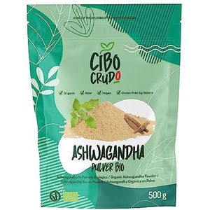 Ashwagandha Poeder Biologisch & Rauw – 500g Indiase ginseng (winterkers), 100% puur en biologisch. Vezelrijk, ideaal voor thee of dagelijkse Ayurveda-routine.