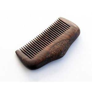 Pocket Houten Kam Natuurlijke Zwart Goud Sandelhout Super Smalle Tand Houten Kammen Geen Statische Kam Haar Styling