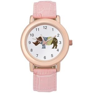 Retro Rhino Horloges Voor Vrouwen Mode Sport Horloge Vrouwen Lederen Horloge