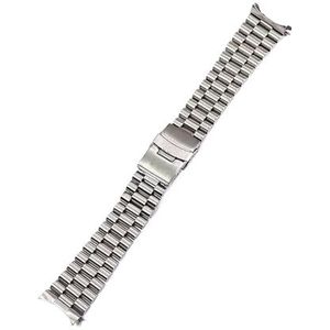 22mm Duiken Stalen Metalen Band Fit weer for Casio Duro Mdv107-1A MDV106-1A Marlin Horloge Polsbandje Armband band Vervangende Onderdelen(Silver-medium)