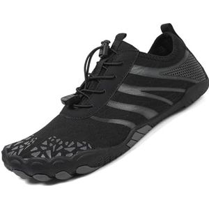 Geaard Barefoot Schoenen Schoenen Schoenen voor Vrouwen Mannen, Comfortabele Ademende Waterschoenen, Antislip Strand Outdoor Running Sneakers, A826 Zwart, 42 EU