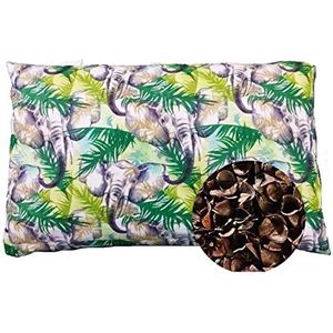 Gezonde slaap boekweitkussen, kussen met boekweitschaal met ritssluiting, ondersteuning van de halswervelkolom, orthopedisch natuurkussen, met binnen- en buitenkussen (T2, 40 x 60 cm)