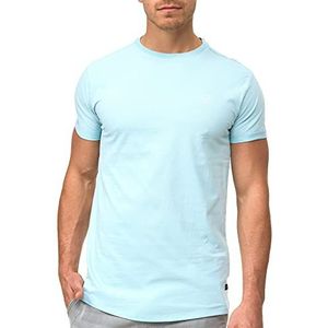 INDICODE Heren Kloge Shirt | T-shirt met ronde hals Blue Wave L