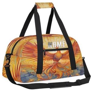 Phoenix Star Space Print Kids Nachtzakken Gepersonaliseerde Weekender Reizen Plunjezak voor Tieners, Jongens Gym Voetbal Carry On Maletas Para Niños, Aangepaste Gymnastiek Dans Ballet Tas voor