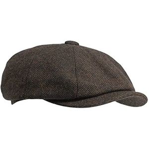 Gamble & Gunn Shelby ' Brown visgraat knop top cap, BRON, XL