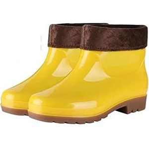 Regenlaarzen Regenschoenen hoge tube fluwelen rundvlees pezen bodem voedsel keuken water laarzen antislip slijtvaste vrouwen waterdichte regenlaarzen Regenschoenen (Color : 40, Size : Thicken high w