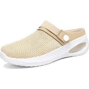 Klompen voor dames en heren, zomerpantoffels, instappers, strandsandalen, tuinklompen, indoor, outdoor, vrijetijdsschoenen, Beige, 40 EU