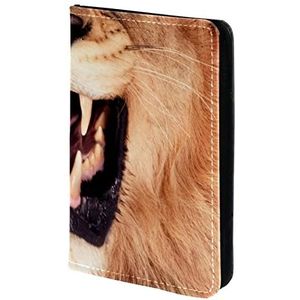 Lion King Gepersonaliseerde Paspoorthouder Paspoort Cover Paspoort Portemonnee Reizen Essentials, Meerkleurig, 11.5x16.5cm/4.5x6.5 in