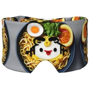 Ei Cup Noedel Ramen Print Slaap Oog Oor Masker Zacht en Comfortabel Oogblinder Blinddoek Schaduw voor Mannen Vrouwen