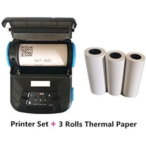 Handinkjetprinterkit, DC 5V USB 3 ""80mm Mini Draadloze Thermische Bonprinter Draagbare Bluetooth Printer Ondersteuning PC Printer papier Impresora voor codedatumlogolabel(Add Paper)