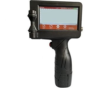 Handbediende Printer, Engelse taal Productiedatum Nummer Logo Vervaldatum Label Plastic doos Handjet Handheld thermische inkjetprinter Altijd Afdrukken(Printer 1black ink)