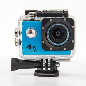Actiecamera, 4k HD Waterdichte Sportcamera Outdoor Video Camera Duiken DV Camera sportvideocamera(Blue)