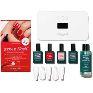 Manucurist - Green Flash Slim Gel Nagellakset - 36W LED Lamp - Met Base Coat en Top Coat en 2 Kleuren
