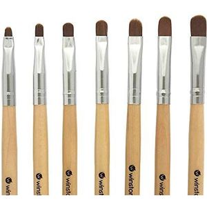 Winstonia 'Houten Allure' Nail Art Acryl UV Gel Borstels Gereedschap Set Kit Diverse Grootte Ovaal door Winstonia