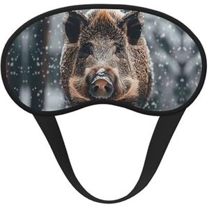 Slaapoogmasker voor dames en heren, zacht, comfortabel slaapmasker, verduisterend, slaapoogbedekking voor reizen, yoga, dutje, werk, wild zwijn