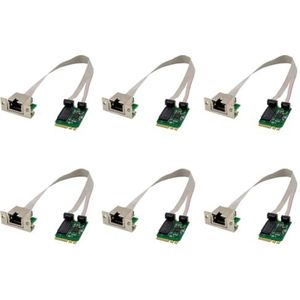 Goufride 6X M.2 A+E 2.5G Ethernet Adapter 2.5G/1G/100M Multi-Gigabit M.2 Netwerkkaart 8125B COM