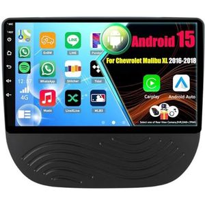Android 15 Autoradio Voor Chevrolet Malibu XL 2016-2018 met Draadloze Carplay Android Auto, 9 Inch Autoscherm Soporta Bluetooth WIFI GPS FM/RDS(8Core(8+256GB))