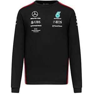 MERCEDES AMG PETRONAS Formula One Team 2023 T-shirt met lange mouwen, zwart, XS
