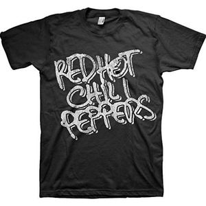 Rock Off Red Hot Chili Peppers 'Black & White Logo' T-shirt (zwart) - zwart - Large