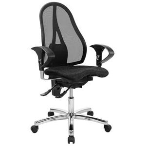 TOPSTAR Sitness 15 ST19UDC0 Ergonomische bureaustoel met bewegende zitting bureaustoel met armleuningen zwart