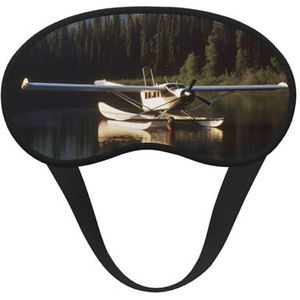Slaapmasker voor zijslaper zijden slaapmaskers met elastische band, super zachte oogslaapschaduwhoes, vliegtuig op meer, verduisterende nachtblinddoek voor vrouwen mannen reizen