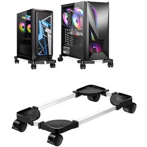 AkoaDa CPU-standaard voor computerbehuizingshouder, desktop hoofdframe opbergrek uitschuifbaar universele computerstandaard（zwart）