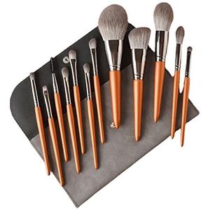 Make-up borstel 12 make-up borstel set, een volledige set professionele zacht haar losse poeder blozen borstel make-up gereedschap cosmetische producten