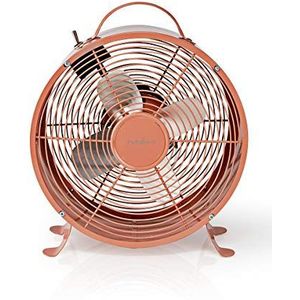 Nedis Tafelventilator - ventilator - 2 versnellingen - 20 W - 25 cm - 1,50 m - metaal - vintage roze