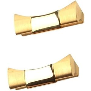 dayeer Curved End Endlink voor Rolex Solid Head Grain 316L roestvrijstalen bandverbinding 20 21 mm (Color : Gold, Size : 21mm)