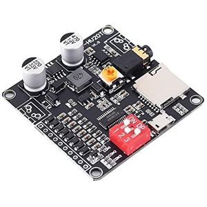 Voice Playback Module,Digitale Versterker Module TF Card Socket Mono 20W 8ohm MP3 WAV UART Controller voor Microcontrollers