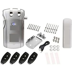 Smart Door Lock, Smart Lock Draadloos Tuya APP Afstandsbediening Elektronische sleutelloze deur Onzichtbaar slot 433 MHz Telefoonbediening,ondersteunt vingerafdrukontgrendeling(With Wifi control)