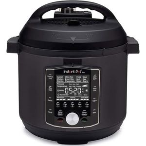 Instant Pot Pro 10-in-1 elektrische multikoker 1200 W 7,6 liter - snelkookpan, slowcooker, rijstkoker, stoompan, sauteerpan, sterilisator, yoghurtmaker, sous vide-apparaat - zwart roestvrij staal