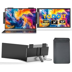 Yodoit Laptop het Schermuitbreiding 14 duim IPS Draagbare Monitor voor Laptop