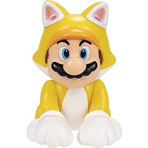 Nintendo Cat Mario-figuur, 2,5""/6 cm verstelbare gelede actiefiguur, perfect voor kinderen en verzamelaars