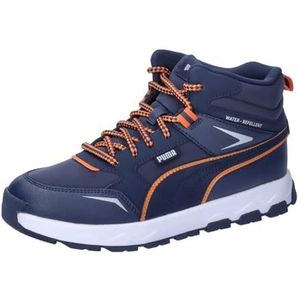 PUMA Evolve Trail Jr Sneaker voor kinderen, uniseks, Club Navy Ahornsiroop, 6 UK