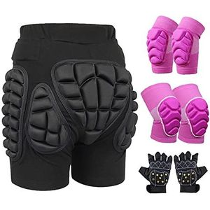 Bescherming Heup, 3D Gewatteerde Shorts Ademend Lichtgewicht Beschermende Uitrusting For Ski Skate Snowboard Schaatsen Skiën Volleybal Motorcross Fietsen (Color : A1, Size : XXL)