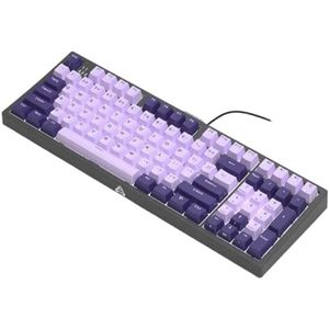 QPSJXN Mechanisch gaming toetsenbord B16 met schakelaars 96 lay-out PBT keycaps backlight wit met meerdere apparaten