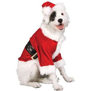 Rubies Costume Christmas collectie Pet Kostuum, Santa Claus, mittel, rood/wit