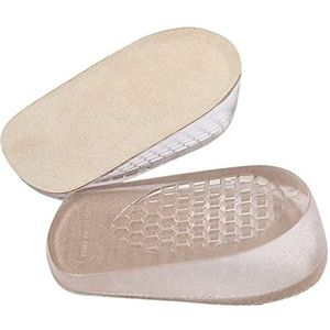 Schoen hiel inserts gel schokabsorptie hielbeschermers schoenlift mannen premium wandeling voor plantaire fasciitis en hiel blaren preventie (kleur: flanel abrikoos, maat: XL)