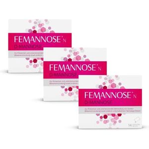 FEMANNOSE N | 14 x drinkgranulaat met 2.000 mg D-mannose en veenbessenextract voor de blaas (3 x 14 stuks)