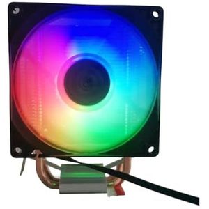 9225 koperen CPU-radiator met dubbele buis met kleurrijke stille ventilator