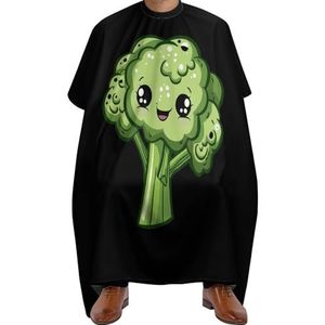 Kapperscape schattige broccoli saloncape premium kappersjurk verstelbare kapperscape voor herbruikbare kappers kappersaccessoires 140 x 168 cm