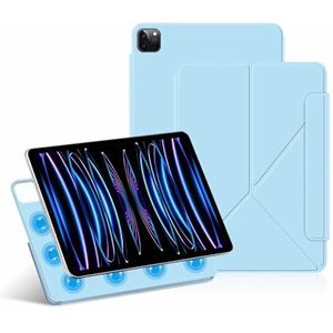 Hoes voor iPad 10e Generatie (10,9 Inch, 2022), Magnetische Afneembare Hoes, Staande/Liggende Hoek, Slank Lichtgewicht Lichaam En Automatische Slaap-/Waakstand,Blauw