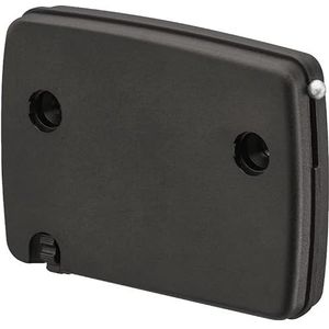 Gedotec Klepbeslag meubels klephouder met kabel | 1 stuk - klapbevestiging model C | afdekkappen: zwart | kabelbeslag voor klepgewicht tot max. 4,1 kg | kastdeur camper