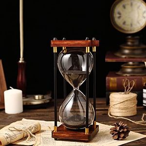 Brogtorl Hourglass Sand Clock Timers Dual Protection Child Safety Hourglas Time Management Assistant, Creative Gift (15/30/45/60 minuten timer klok keuken).
