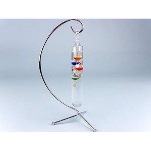 Galileo Thermometer op Stand 24cm Wetenschappelijk