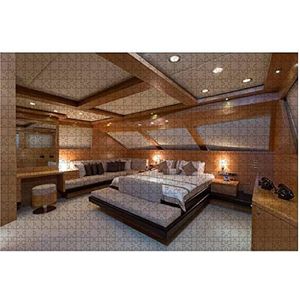 1000 Stuk Jigsaw Puzzel Luxe Jacht Interieur Jacht Cabin Jigsaw Puzzels Voor Volwassenen Thuis Muur Decor Tieners Leuke Puzzels Gift Intellectuele Schilderijen Puzzel