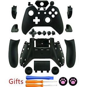 Nieuwe aangepaste volledige behuizing shell case cover met knoppen voor Xbox One draadloze controller - mat zwart