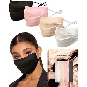 Beverly Hills Silk Face Mask Collection Pack. Fashionable Designer Face Mask for Women. Real Mulberry Silk Masks